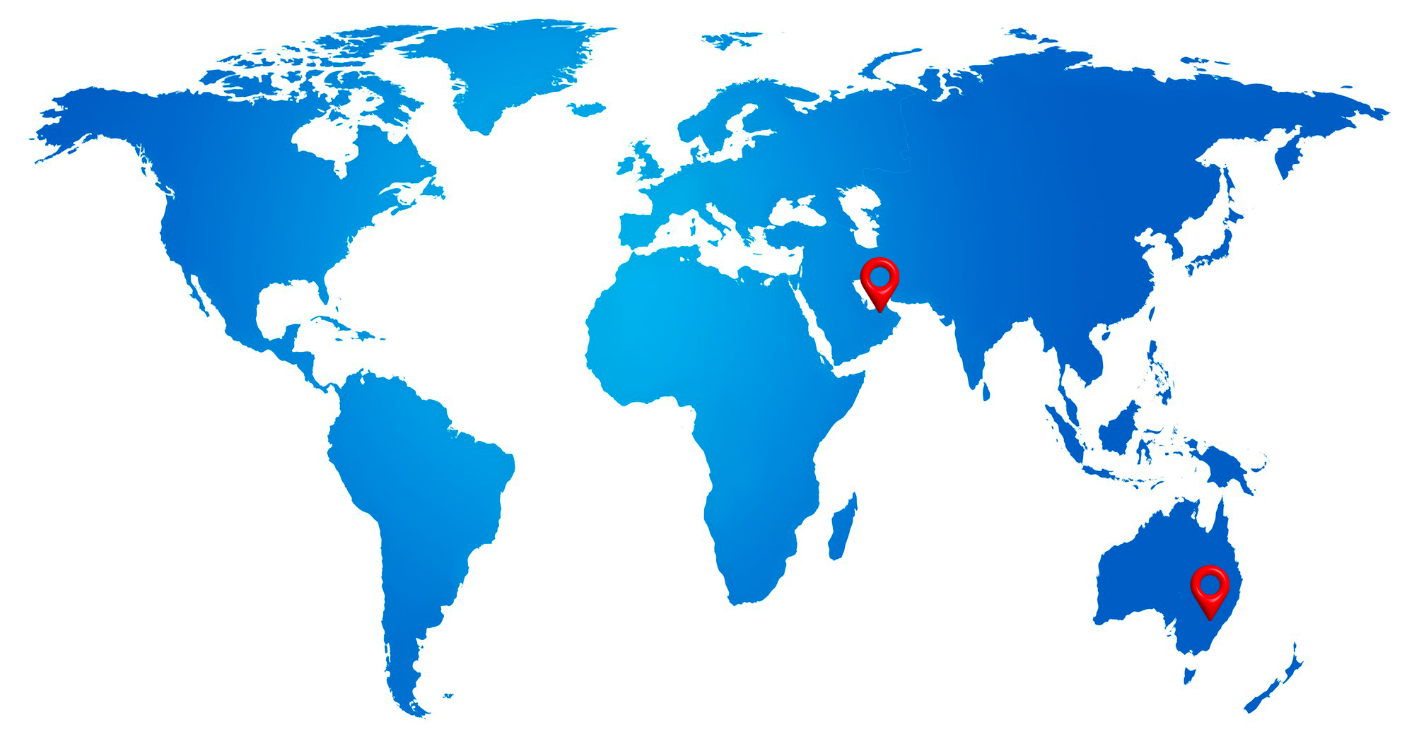 World map showing global office locations